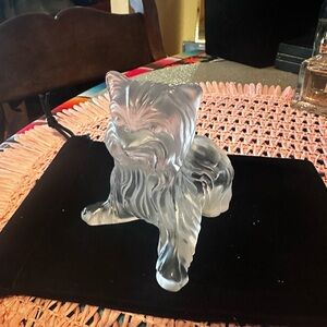 Lalique Frosted Yorkshire Terrier